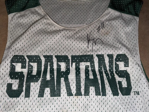Keith Appling #11 Signed Team Nike MSU Reversible Basketball Jersey - Size S Cover