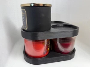 Stackable 3 Wick Candle Holder - For Bath & Body Works - White Barn - Scented Wa - Picture 1 of 7