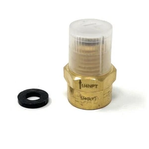 Adaptador macho G Thread (Metric BSPP) hembra a NPT - sin plomo (1/4"" x 1/4") - Imagen 1 de 10