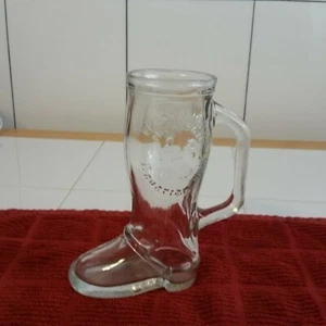 Vintage Boot Mug Frankenmuth Michigan Bavarian Inn 1970'S Clear Glass - Picture 1 of 4