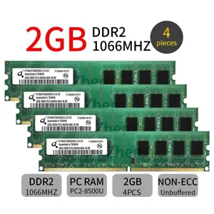 8GB 4x2GB DDR2 1066MHz PC2-8500U DIMM Game Memory Overclocking Memory Qimonda IT - Picture 1 of 9