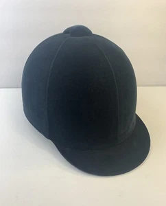 International Riding Helmets 1995 Olympian F1163 Equestrian Black Velvet Size 7 - Picture 1 of 12