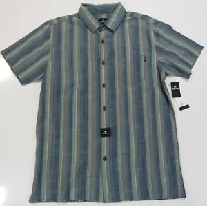 Rip Curl Mens Sunshine Stripe Button Shirt Small Nwt - Picture 1 of 3