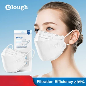 10-100x KN95 Certified Bulk Disposable Respirator 3D Face Mask 4-Layer Lot White - Picture 1 of 8