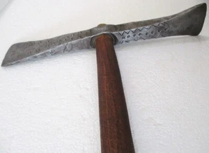 ANTIGUA HACHA DE BATALLA VINTAGE RARA INUSUAL DECORADA - Imagen 1 de 12