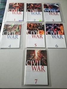MARVEL COMICS CIVIL WAR SERIES #1-7 2006 COMPLETE SERIES - Picture 1 of 8