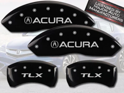 Cubiertas de pinza de disco de freno MGP 2015-2020 "Acura TLX" delanteras + traseras negras grabadas Foto 1 de 4