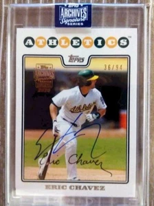 Topps Archieves Signatures 2020 Eric Chávez Oaklando Athletics automático/94 #629 - Imagen 1 de 24