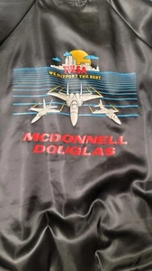 1990s McDonnel Douglas Tulsa - Aerospace Bomber F-16 Airplane Jacket Sz XL - Picture 1 of 9