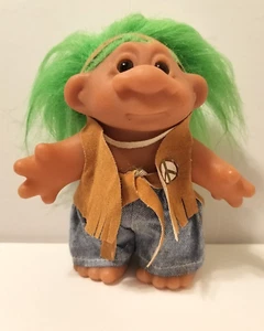 Muñeca Troll "Hippie" Dam 1986 De Colección con Ropa Original Extraíble - Imagen 1 de 4