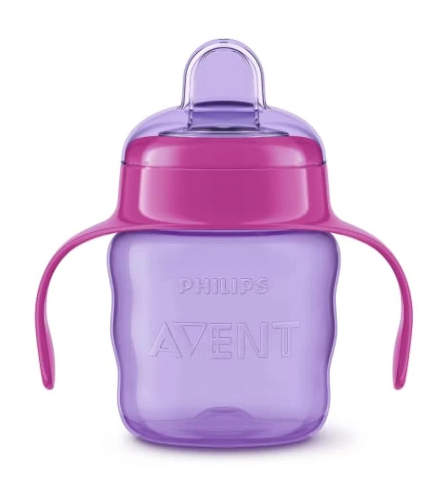 Taza clásica de silicona AVENT Philips con mango | Rosa/Púrpura | 200 Foto 1 de 1