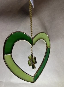 Shamrock sun catcher stain glass 3 leaf clover - Picture 1 of 6