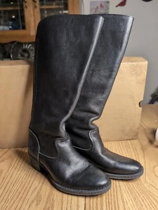 BORN 'Bitsy' Women's Tall Heeled Riding Boots Leather Black SIZE 7.5 W32539 - Picture 1 of 15