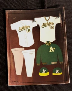 Vintage 1988 Oakland Athletics Team Locker Room Uniform Sticker - Picture 1 of 2