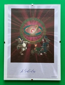 WIPA Mosaik Abrafaxe Grafik 2008 mit Signatur in Bilderrahmen neuwertig - Bild 1 von 2