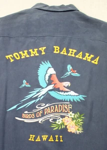 Tommy Bahama Mens Blue Hawaii Birds of Paradise 100% Silk SS Shirt NWT S $148 - Picture 1 of 5
