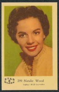 NATALIE WOOD TV & FILM STARS 1962 DUTCH GUM STAR B BILDER CARD #299 NM