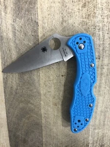 Outdoor Camping Hunting Lockback Folding Pocket Knife Delica 4 Spyderco - Picture 1 of 11