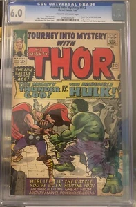 JOURNEY INTO MYSTERY #112 KEY HULK Battle! CGC 6.0 0199343020 - Picture 1 of 1