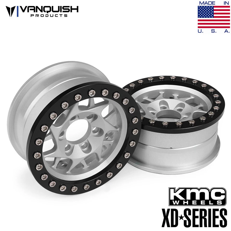 Vanquish KMC 1.9 XD127 Bully Silver Aluminum Wheels (2) VPS07711 - Image 1 of 1
