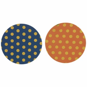 Posavasos de papel a lunares de lámina azul y naranja 12 piezas 4" Robert Stanley - Imagen 1 de 1