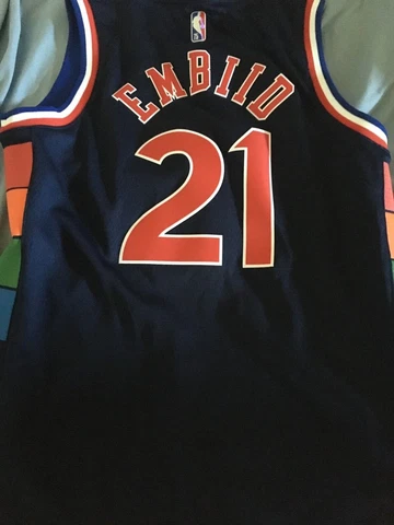 Joel Embiid Sixers Jersey Brotherly Love City Edition Medium 75th NBA Cover
