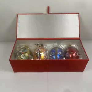 Joan Rivers Classics Faberge Inspired Christmas EGG Ornaments Set Of 4 - Picture 1 of 2