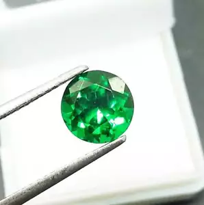 Certified 2.65 Ct Natural Green Garnet Demantoid Round Shape Loose Gemstones - Imagen 1 de 4