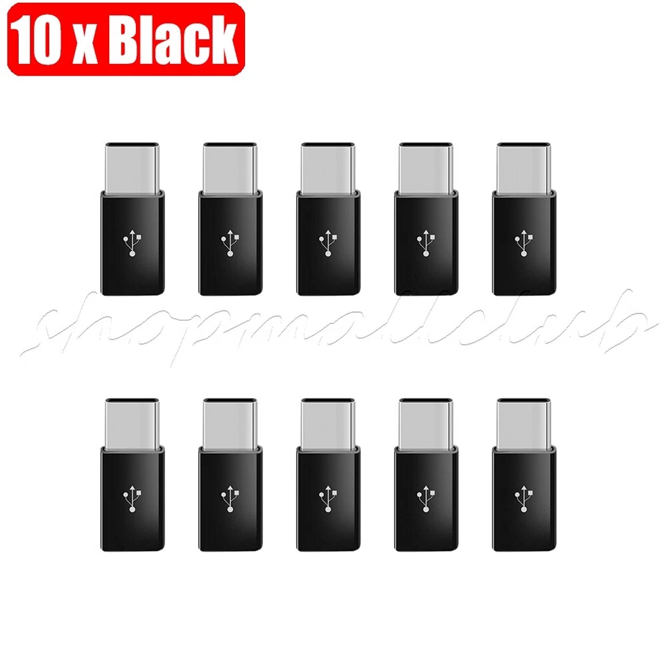 10 Pack Adapter USB (Micro USB to Type C) Converter Connector USB 3.1 to USB 2.0 - Image 1 of 4