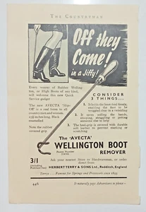 Vintage 1941 Avecta Gummistiefel Entferner/Lavendawolle AD 8,5 x 5,5 Zoll - Bild 1 von 6