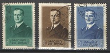 Hungary 1938. Miklos Horthy complete set, used  Mi: 565-567