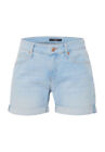 Mavi Damen Jeans Shorts Kurze Hose Pixie Mid-Rise Lt Bleached Str Blau,W28