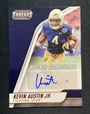 2022 Panini Chronicles Draft Picks Bronze 01/25 Kevin Austin Jr Rookie Auto RC - Image 1 of 3