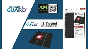 ULTIMATE GUARD - 18 POCKET PAGES - 10 SIDELOADING NEGRO - NUEVO/EMBALAJE ORIGINAL - Imagen 1 de 2