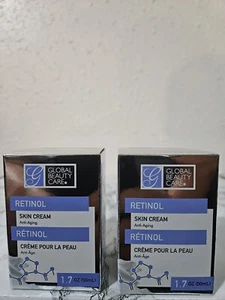 Retinol Global Beauty Care anti-aging Anti-wrinkle Skin cream 1.7 oz Get 2 Xtra - Picture 1 of 4