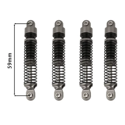 4pcs 53/59/66mm Aluminum Shocks Absorbers Damper for 1/18 RC Crawler TRX4M Car - Image 1 of 4