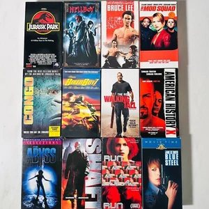 VHS Lot 12 Action Abyss Hell Boy Lola Schaft Stahl Biker Bruce Lee The Rock Kongo - Bild 1 von 5