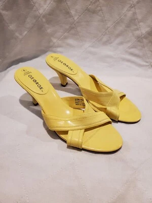 Tacones sin cordones George Yellow Josie talla 8 para mujer todos sintéticos Foto 1 de 4