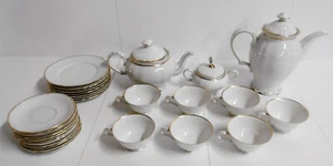 Hutschenreuther Service Teeservice Kaffeeservice Porzellan Goldrand 30 Teile - Bild 1 von 6
