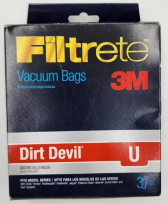 3M Filtrete Vacuum Bags for Dirt Devil U Deluxe and MVP uprights - Image 1 of 4