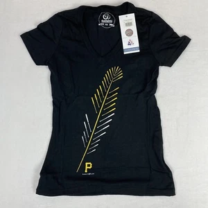 PITTSBURGH PIRATES BLACK WOMEN'S XS T Shirt 100% Recycled Material NWT - Picture 1 of 7