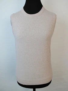 J CREW Women Top S Sleeveless Stretch Beige Z-63 - Picture 1 of 5
