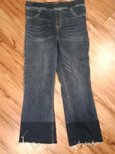 Spanx Jeggings Jeans Womens XL Blue Dark Wash Denim Pull On High Rise Cropped - Picture 1 of 4