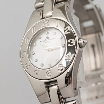 **COMO NUEVO con Manual** Marcadores Diamantes Cuarzo BAUME & MERCIER Linea 65305 24mm Damas Foto 1 de 4
