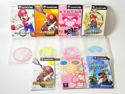 Lot 4 GAMECUBE ATSUMARE MADE IN WARIO SUPER MARIO SUNSHINE MARIOTENNIS Mario Set - Image 1 of 4