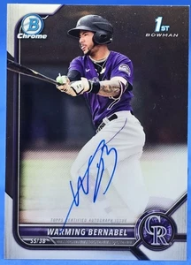 Bowman 2022 - Chrome Prospect autógrafos calentamiento Bernabel #CPA-WB (AU, RC) - Imagen 1 de 2