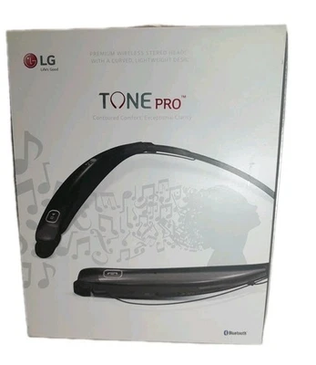 LG HBS-770 Tone Pro Wireless Headphones Neckband Bluetooth  (BLACK) Open Box - Image 1 of 4
