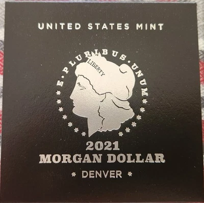 Morgan 2021 Silver Dollar with (D) Mint Mark 21XG w/ OGP/COA - Image 1 of 4