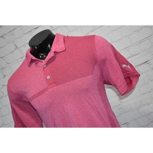 PUMA Golf Polo Shirt Mens Size XL Polyester Performance Pink  - Picture 1 of 9
