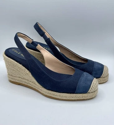 Женская эспадрилья на танкетке Cole Haan 6.5 B Cloudfeel темно-синий блейзер на замке - Изображение 1 из 4